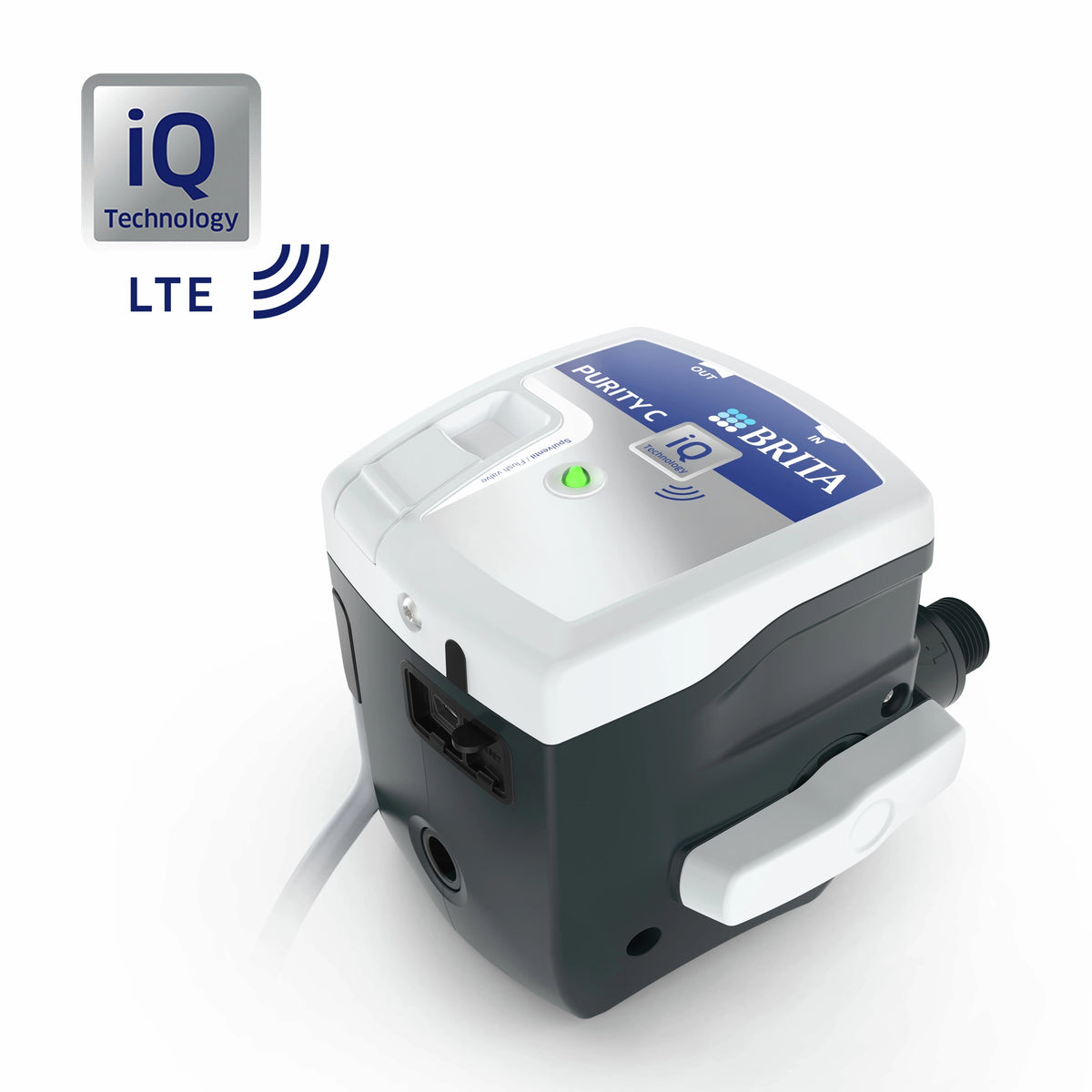 BRITA PURITY C-filterkop met iQ Technologie en LTE-connectiviteit.