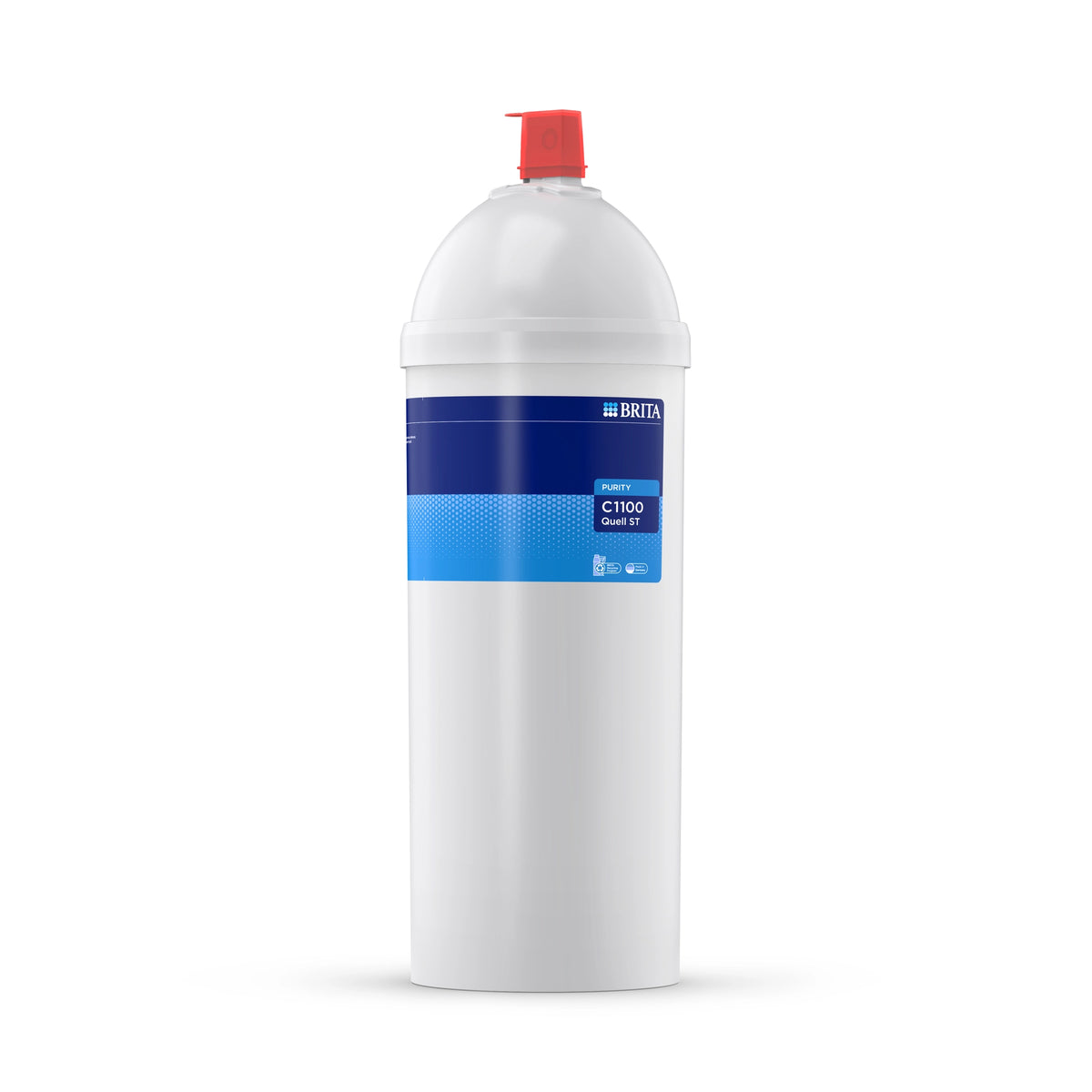 BRITA-waterfilterpatroon PURITY C1100 Quell ST op een witte achtergrond