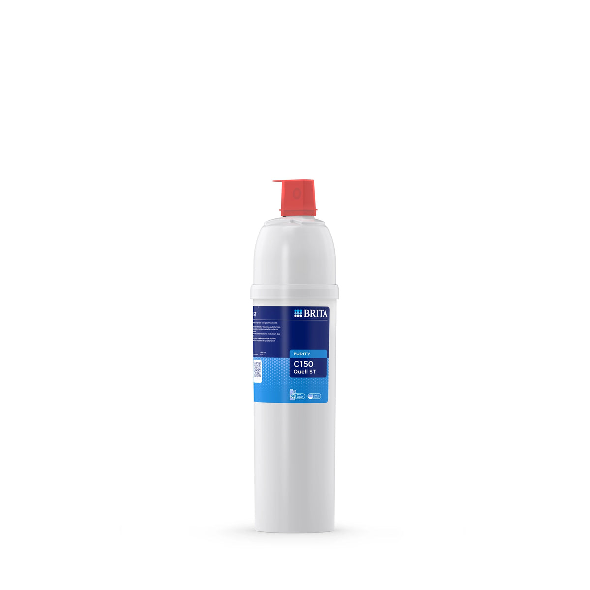 BRITA-waterfilterpatroon PURITY C150 Quell ST op een witte achtergrond