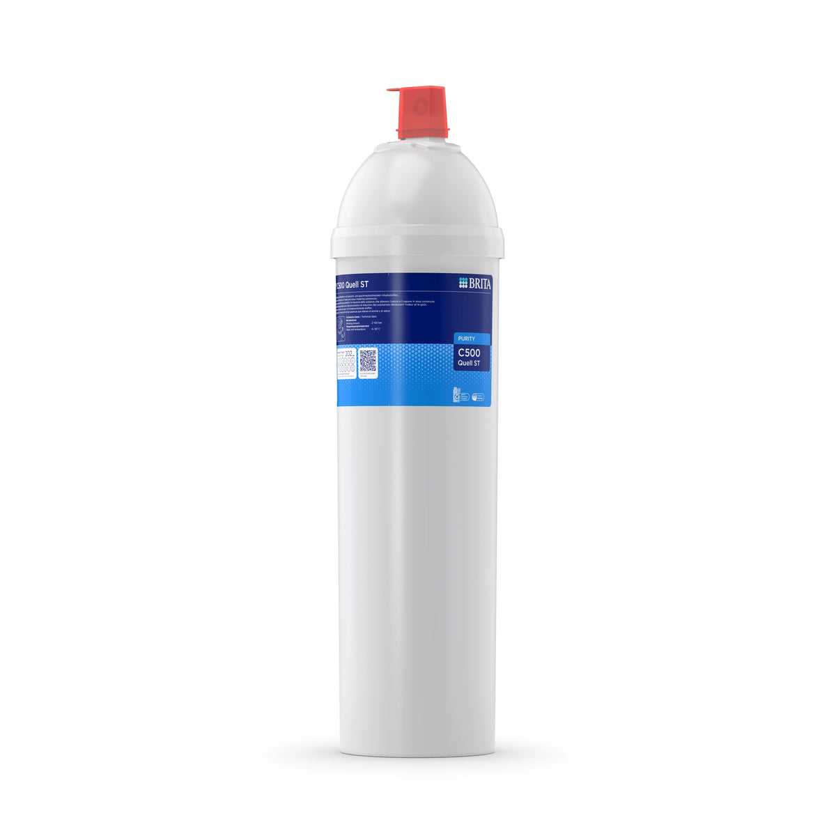 BRITA-waterfilterpatroon PURITY C500 Quell ST op een witte achtergrond